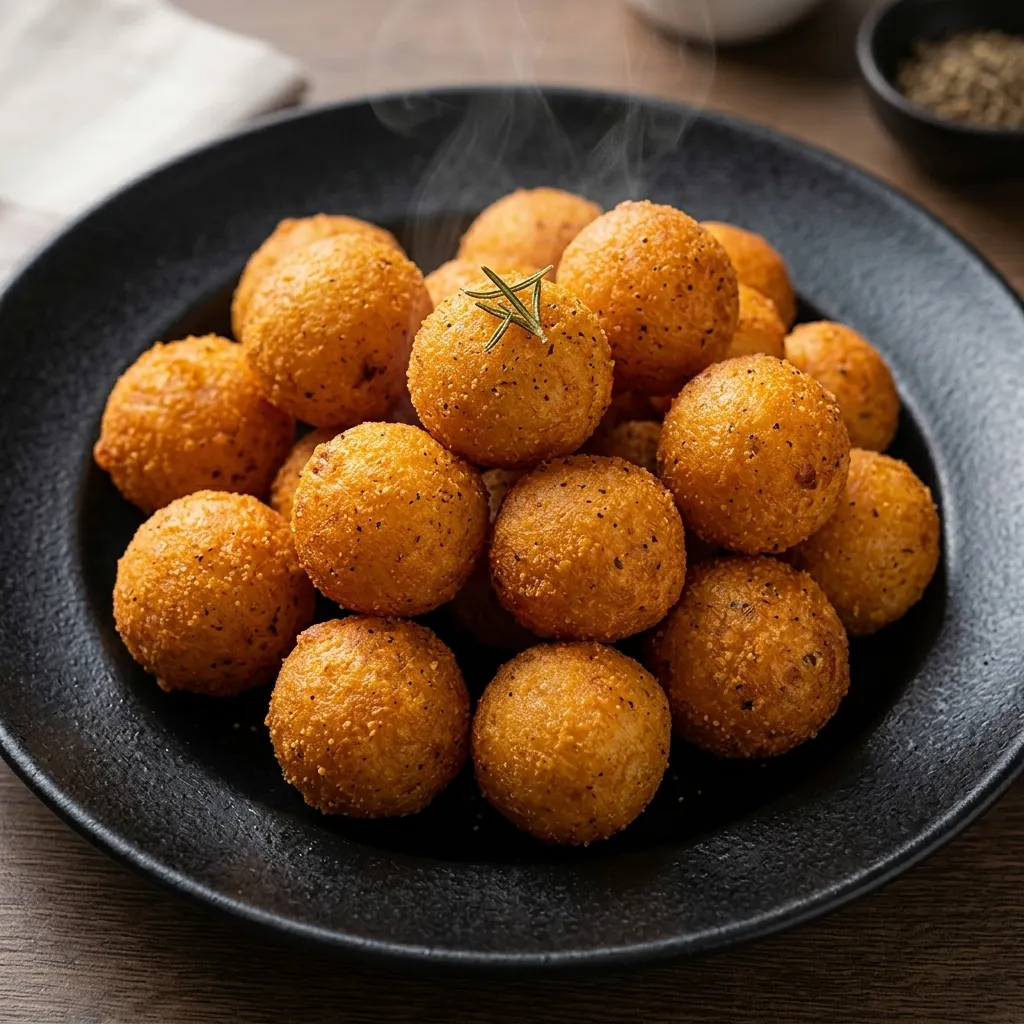 Batatas spiced potato balls served crispy and hot at Poyos Chicken London Ontario